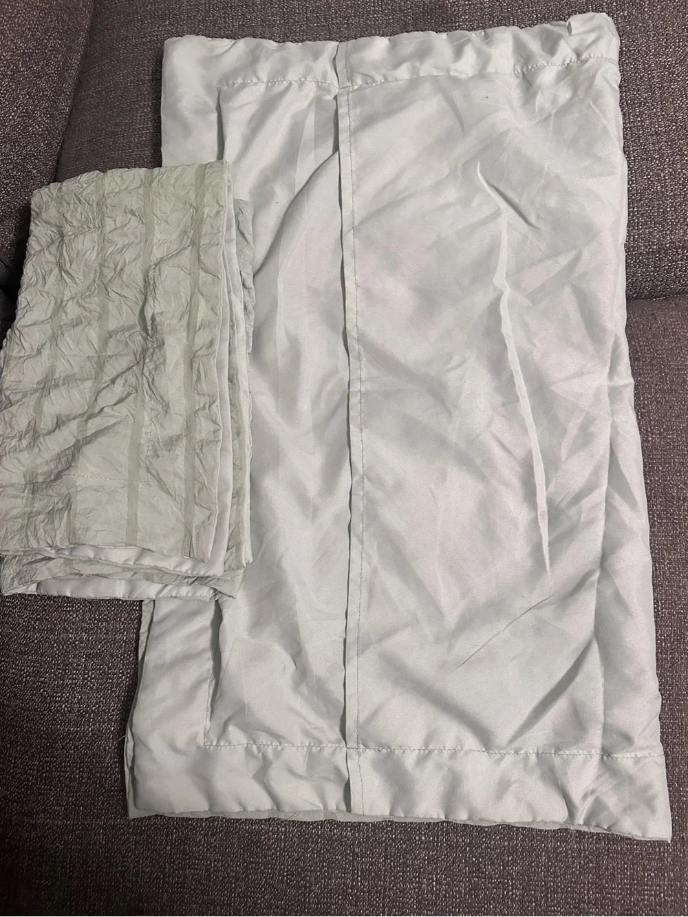 Seersucker Full Sheets & Shams Set 4PC Sage Light Green Bedding Fitted Flat Only